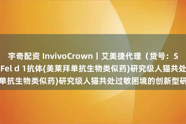 宇奇配资 InvivoCrown丨艾美捷代理(货号:SIM0087)BioSIM抗猫Fel d 1抗体(美莱拜单抗生物类似药)研究级人猫共处过敏困境的创新型研究